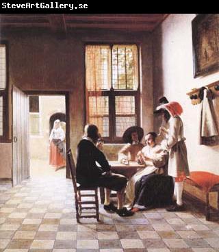 Pieter de Hooch Cardplayers in a Sunlit Room (mk25